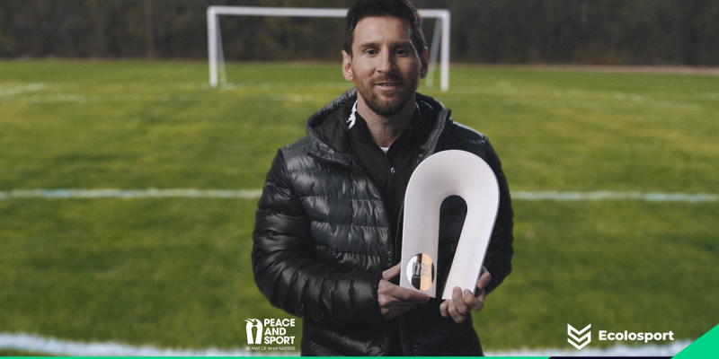 Lionel Messi Champion Paix Peace and Sport Ecolosport