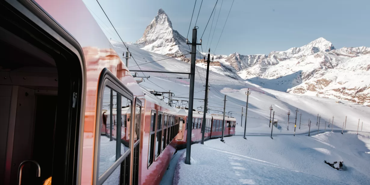 Mollow train station ski SNCF voyage bas carbone Ecologie Ecolosport