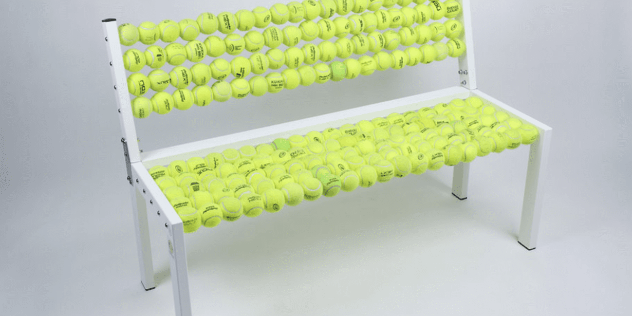 CFV balles de tennis padel mobilier bancs tabourets éco-conception Ecologie Ecolosport