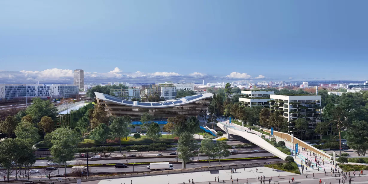 Ces nouvelles enceintes sportives éco-conçues Centre aquatique Paris 2024 Ecologie